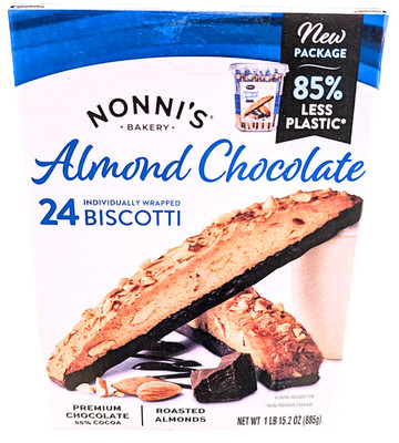 Nonni's Almond Chocolate Biscotti 24 Count EXP 03/2027