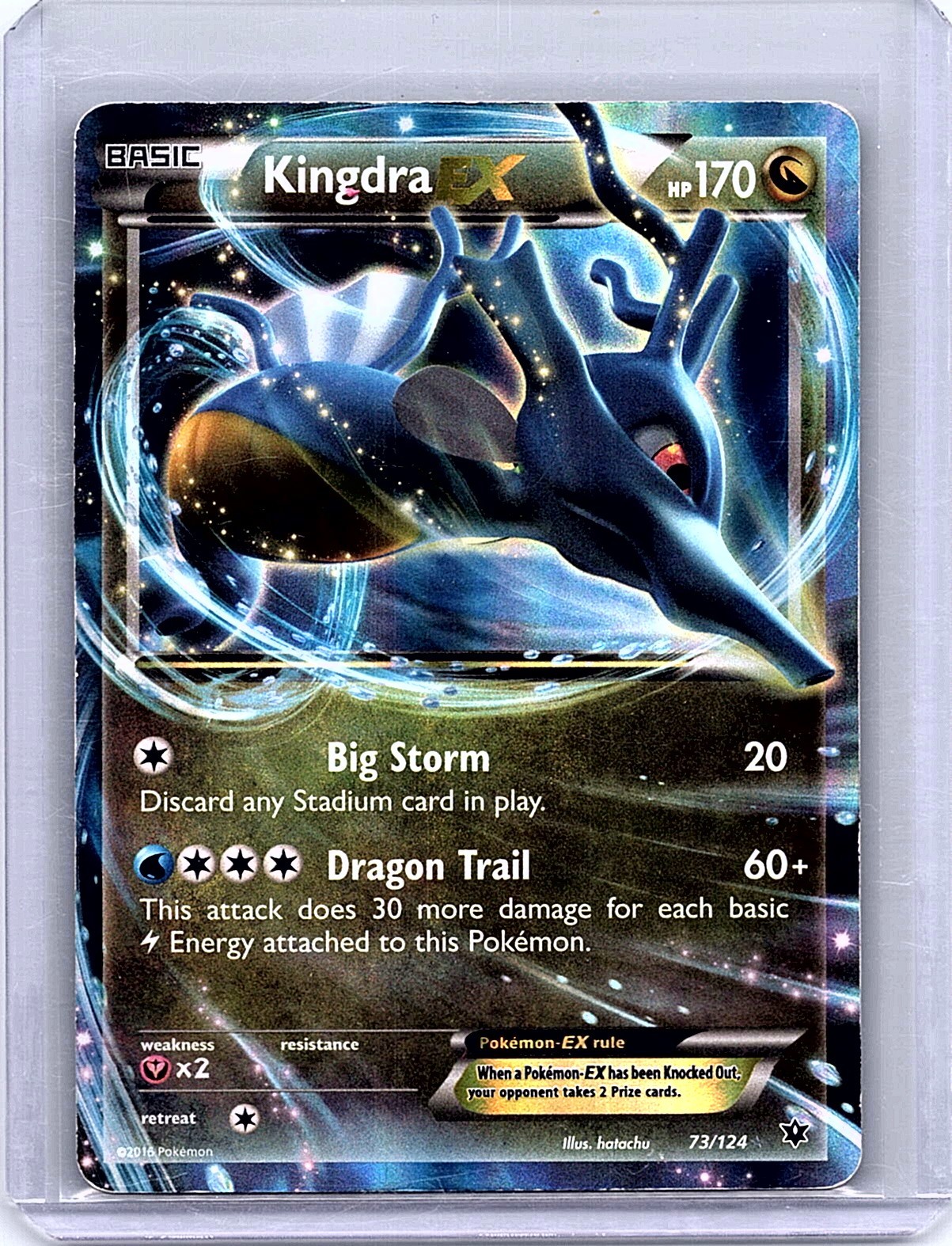 Kingdra EX 73/124 XY Fates Collide Holo Ultra Rare Pokemon Card NM/Mint