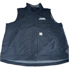 Carhartt Super Dux Vest Relaxed Fit Black OV5535 M Workwear Men s XL Cintas Logo