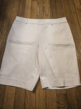 Talbots Perfect Short Womens 6P Pink Cotton Chino Bermuda Shorts 9 Inch Inseam