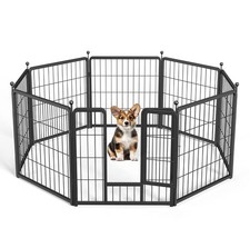 Dog Playpen Indoor, Puppy Playpen Indoor Outdoor for Yard, Camping, RV, 24" H...