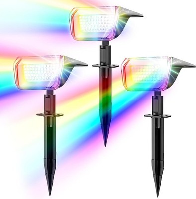 Premium LED Solarleuchten RGB und Weiß 10 Modi Außen Garten Terasse Deko