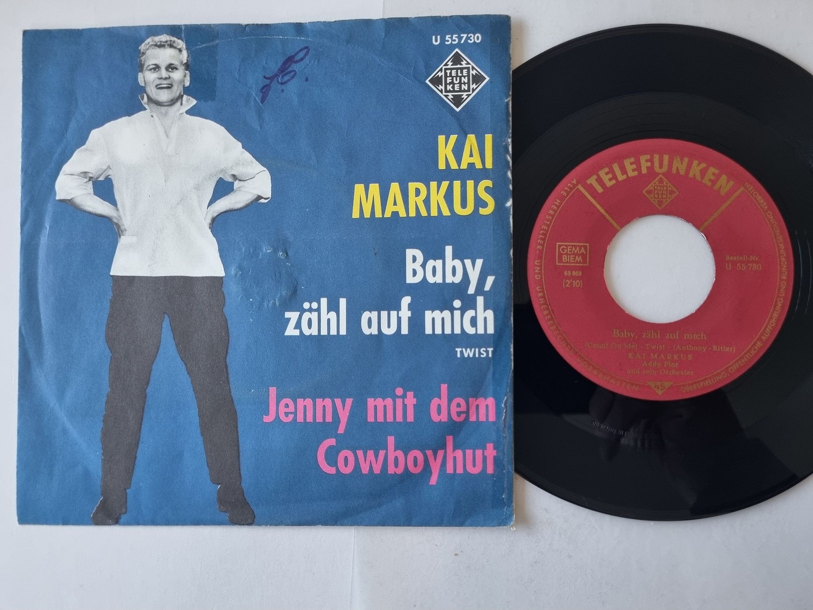 Kai Markus - Baby, Zähl Auf Mich 7'' Vinyl Germany/ CV Tommy Roe