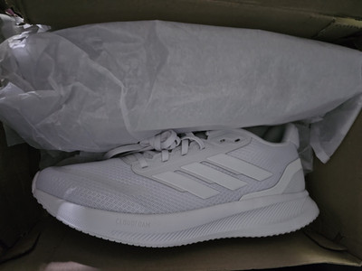 adidas Runfalcon 5 Women s Triple White Lace-Up Running Sneakers