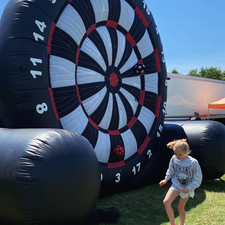 High quality Giant Outdoor Inflatable Soccer Dart Board 8 Soccer Balls  Blower