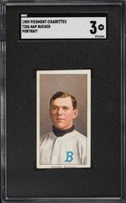 1909-11 T206 Piedmont Nap Rucker PORTRAIT SGC 3 VG