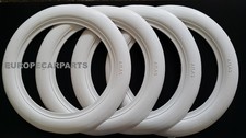15x3 Wide White Wall Fakewalls Tyre Insert Rubber Ring Trim Set 4pcs