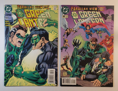 GREEN LANTERN #63 & 64 PARALLAX VIEW Part 1 & 2 Lot of 2 1995 DC Comics; JLA
