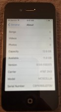 iPhone 4s Black ATT A1387 GSM CDMA 16GB Very Good Used IOS 9.3.6 Button