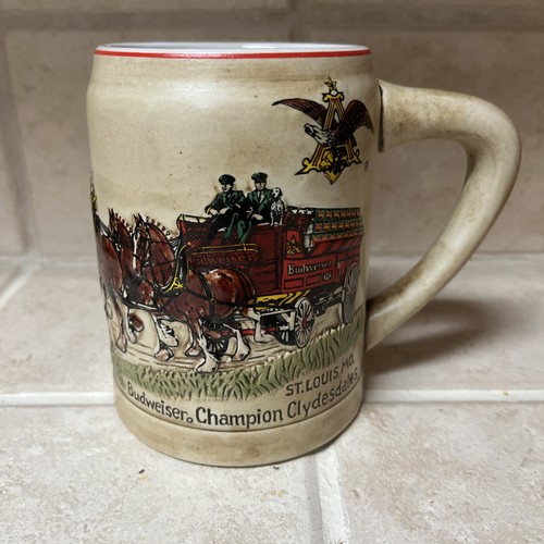 5" TALL ST. LOUIS MISSOURI BUDWEISER CHAMPION CLYDESDALE MUG STEIN