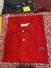 Lacoste Polo Shirt Men  s Size Small 4 Classic Fit Red Short Sleeve