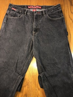 Ecko Unltd Jeans Mens 36x31 Black Straight Leg Distressed Streatwear Urban Y2K