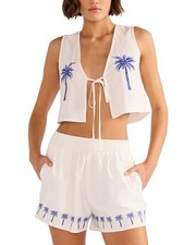 Minkpink Isadora Embroidered Linen-Blend Top Women's