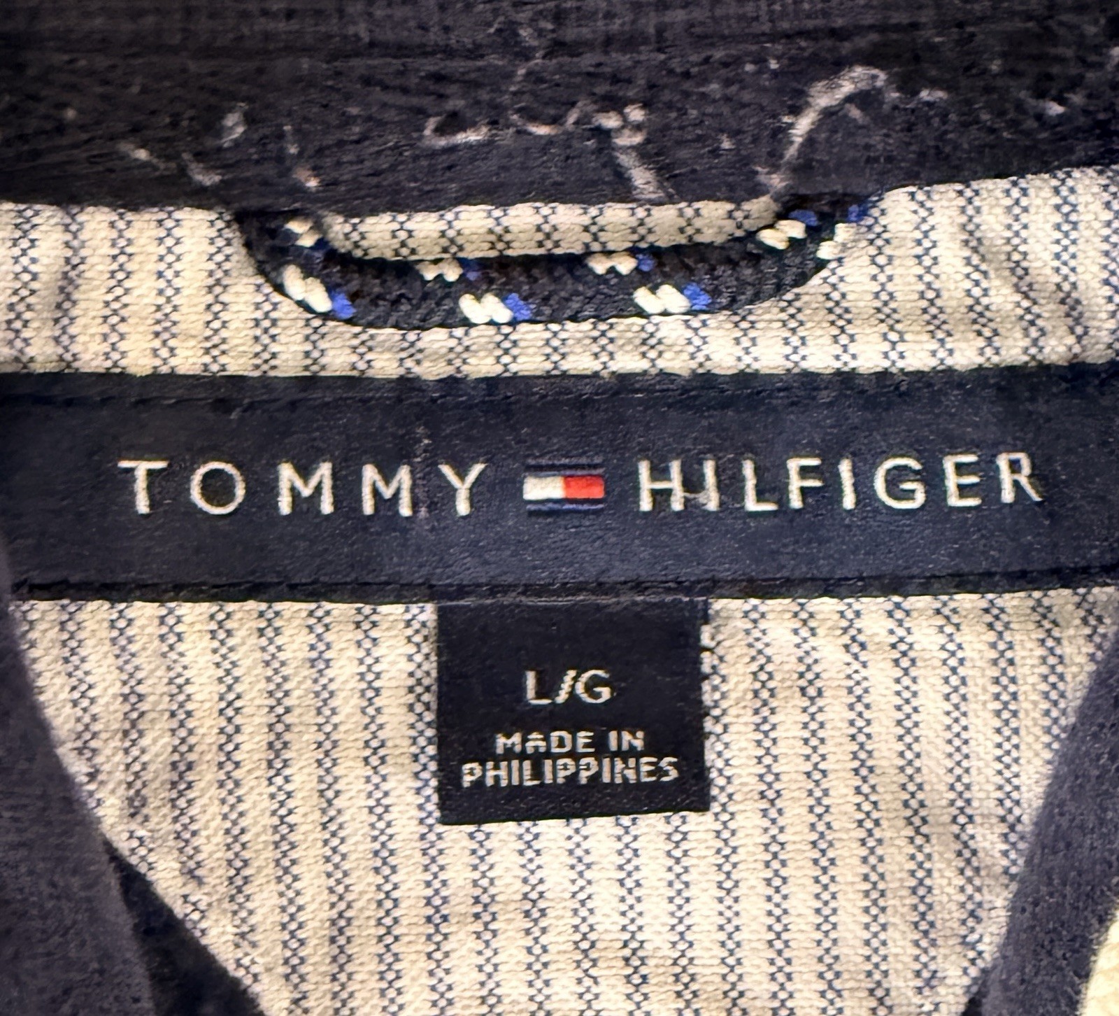 Tommy Hilfiger Men's Large Blue Fleece Full Zip Hoodie - Stylish Comfort image 4