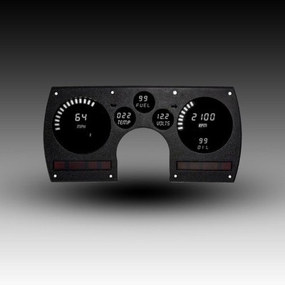 Intellitronix White LED Digital Gauge Cluster Set For 82-90 Chevy Camaro