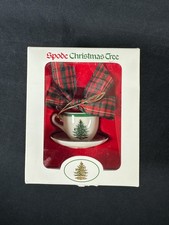 Spode Christmas Tree Tea Cup  Saucer Miniature Series 40 ORN 006