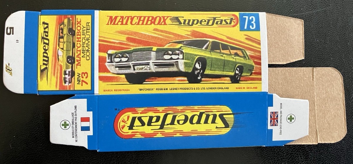 Matchbox Superfast #73 Mercury Commuter '70-'71 Type G Repro Box
