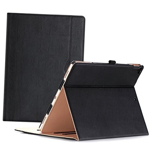 Durable Stand Folio Case for iPad Pro 12.9 1st & 2nd Gen 2015/2017 - Black-image
