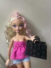 CUSTOM  LV Barbie Hand Bag ACCESSORIE FOR BARBIE Dolls Purse