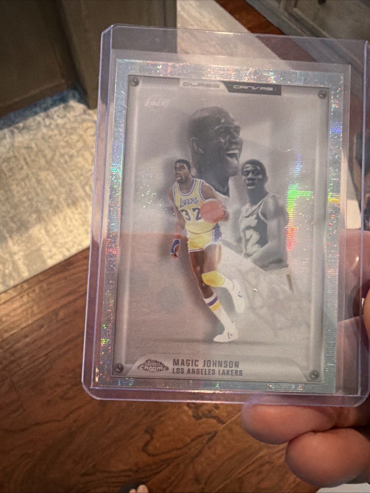 2025-26 Topps Chrome Magic Johnson Glass Canvas SSP - Lakers#GC-14 CASE HIT!