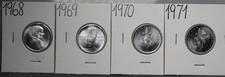 1968 (FAO), 1969, 1970, & 1971 Vatican City 5 Lire Aluminium BU Coins (4)