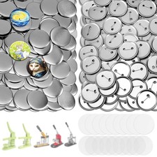 200 Set 2.28 Inch Button Maker Supplies 58mm Metal Blank Badge Parts Pin