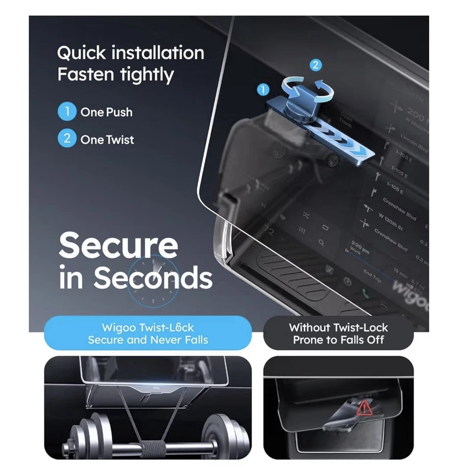 Tesla Modelo Y Enebro Bajo Pantalla Caja de Almacenamiento Diseño Oculto Organizador de Almacenamiento Foto 4 de 4