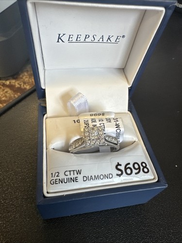 Keepsake 1/2 Carat Princess-Cut Diamond "Melody" Engagement Ring 10k