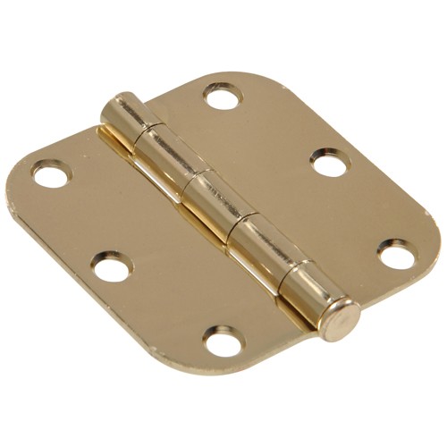 Hillman 5/8" Round Corner Door Hinge Brass (3-1/2") 851245