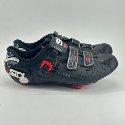 SiDi Genius 5 Pro Carbon Cycling Shoes Mens 44 / 9.6 US Black 3-Bolt Look Delta