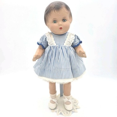VTG. 1930s Patsy Type Composition Doll Pretty Blue Sleep Eyes Molded Hair 16''