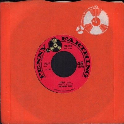 SHOCKING BLUE VENUS 7'' VINYL large centre label design in company sleeve (PEN702