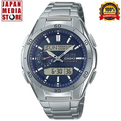 CASIO WAVE CEPTOR WVA-M650TD-2A2JF Titanium Analog Digital Solar Radio Men Watch