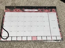 Lateefah Desk Calendar 2025-2026, Runs July 2025 to December 2026, 2025 Desk Pad