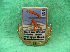 Abzeichen Reit im Winkl 25. Schild Weltcup 1989 Ski Alpin FIS