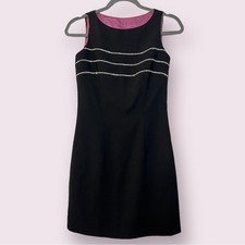 Vintage Caren Desirée Company Rhinestoned Black Mini Dress 2