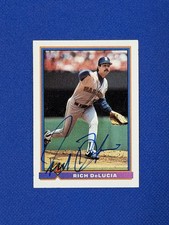 RICH DELUCIA 1991 Bowman #242 Autograph SIGNED MARINERS auto G’