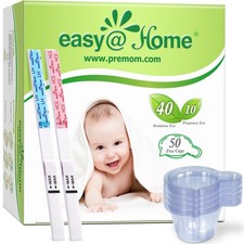 Ovulation Pregnancy Test Kit 40 LH 10 hCG 50 Cups Easy Home 401050CUPS EasyHome