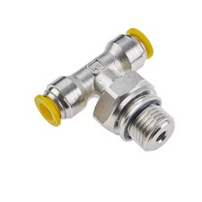 Parker 172Plp-12M-8G Metric Metal Push-To-Connect Fitting, Brass, Silver