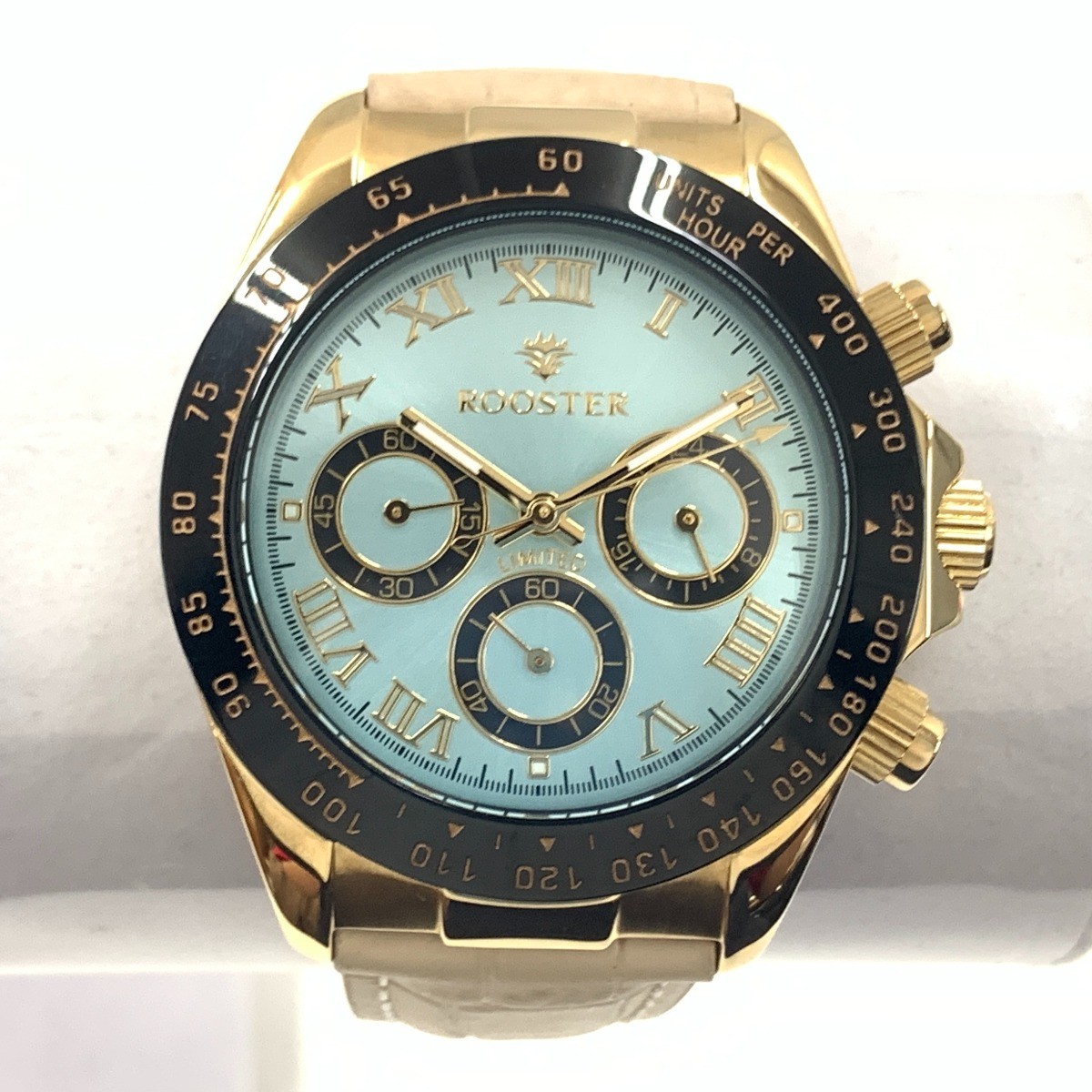 ROOSTER Chronograph Quartz Watch RS-1008 black x gold | eBay
