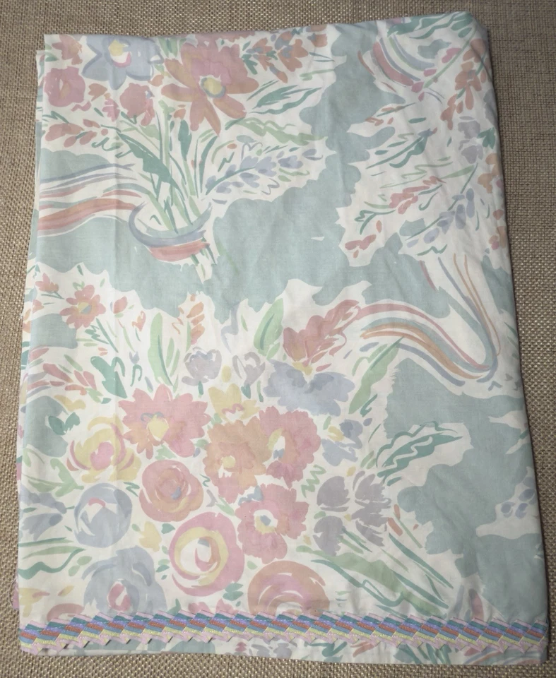 Juego de Sábanas Collier Campbell COMPLETO Breve Encuentro BOHO Pastel Abstracto Floral De Colección Foto 3 de 4