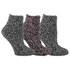 Dr. Scholl's Women's Soothing Spa Low 4-10, Black/Gray, Black/Pink 3 Pairs 