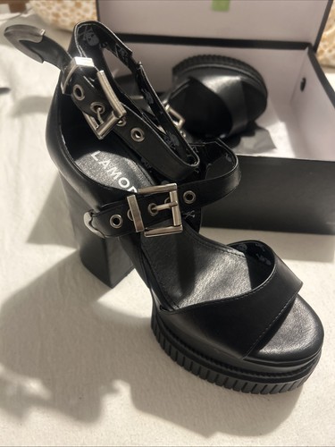 Lamoda LMF 1453 Damen Plateau Heels UK6 EU39. - Bild 3 von 7