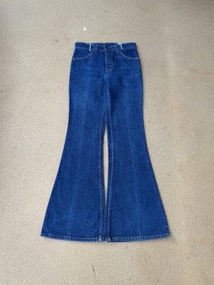 Vintage 80's Levi's 684 Orange Tab Bellbottom Flare Dark Denim