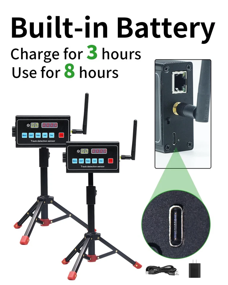 Wireless Radar Laser Timer for Sprints,Track 40 60 Yard Dash,Laser Timer Syst... - Image 2 of 4