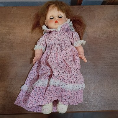 Vintage 14 In Horseman Doll Vinky Body Sleepy Eyes. One Eye Sticks. Some Stains