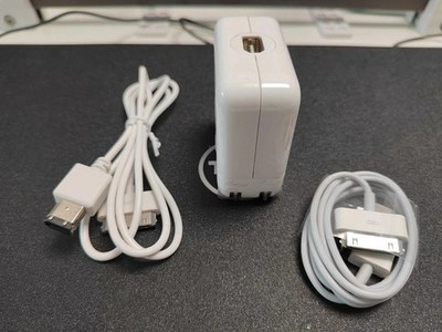   iPod 4th A1070 Apple Power Adapter + 30Pin to Firewire FW Charging Data Cable