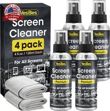 Screen Cleaner Spray 16oz 4oz x 4 Pack - TV Screen Cleaner Spray and 2 Microfi