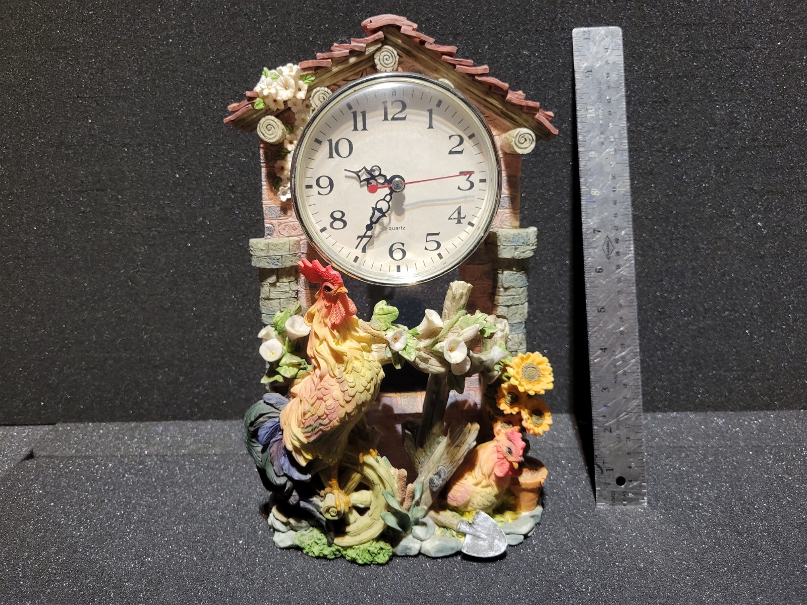 Scenic Rooster Clock 