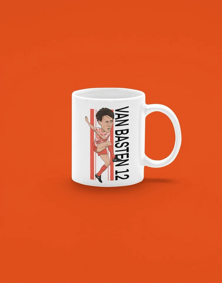 Holland cartoon Marco Van Basten Fan art made WHITE 11OZ MUG - Image 2 of 2